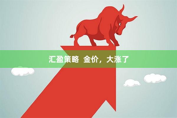 汇盈策略  金价，大涨了