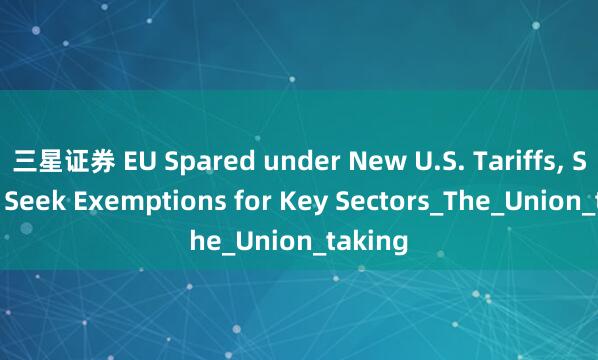 三星证券 EU Spared under New U.S. Tariffs, Said to Seek Exemptions for Key Sectors_The_Union_taking